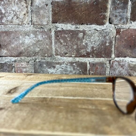 Lulu Guinness LR45 2.5 Tortoise Frames with Turquoise Interior - Picture 7 of 12